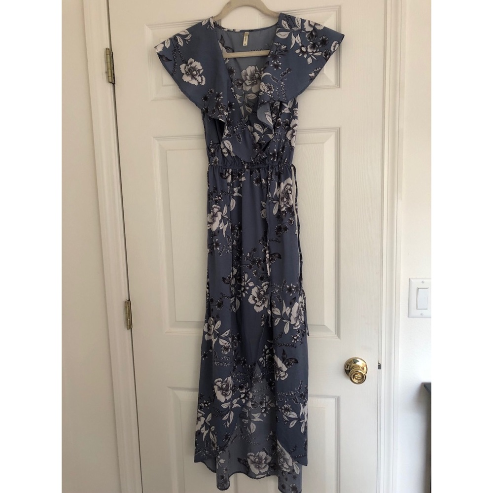 Ruffle high low floral dress